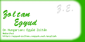 zoltan egyud business card